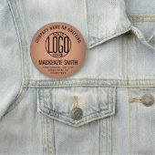 Zakelijke Logo Koper Kleur Plastic Medewerker Naamplaatje (In situ)