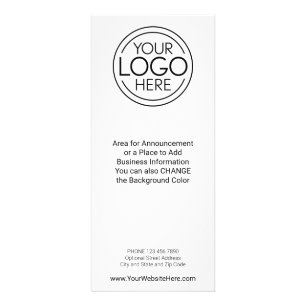 Zakelijke Logo met aankondiging en contactgegevens Reclamekaart