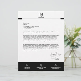 Zakelijke Logo | Minimale Eenvoudige Schone Letter Briefhoofd