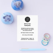 Zakelijke Logo | Minimale, eenvoudige witte schoon Flyer (Enkel)