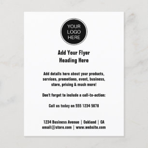 Zakelijke Logo Minimale, eenvoudige witte schoon Flyer
