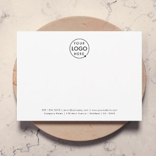 Zakelijke Logo   Minimalistisch wit Notitiekaartje