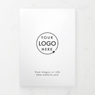 Zakelijke Logo Minimalistische eenvoudige drievoud Drieluik Kaart