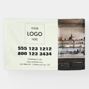 Zakelijke Logo Minimalistische foto groen Spandoek