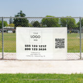 Zakelijke Logo Minimalistische moderne QR-code Spandoek (Insitu)