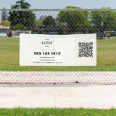 Zakelijke Logo Minimalistische moderne QR-code Spandoek (Insitu)
