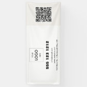Zakelijke Logo Minimalistische moderne QR-code Spandoek (Verticaal)