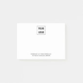 Zakelijke Logo Minimalistische Professional Wit Post-it® Notes (Voorkant)