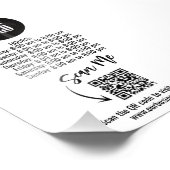 Zakelijke Logo minimalistische QR-code teken Foto Afdruk (Hoek)