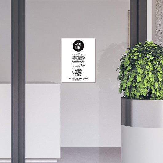 Zakelijke Logo minimalistische QR-code teken Foto Afdruk