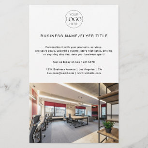 Zakelijke Logo minimalistische witte fotomarketing Flyer