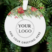 Zakelijke Logo Modern Branded Kerstgroen Ornament