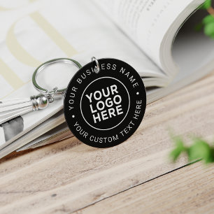 Zakelijke Logo Modern Clean Simple Black Sleutelhanger