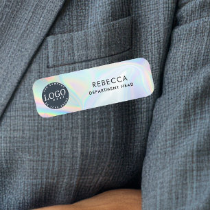Zakelijke Logo Modern Holographic Employee Naamplaatje