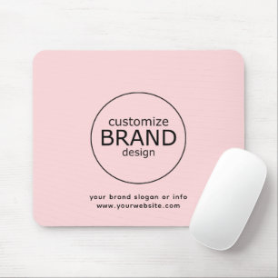 Zakelijke Logo Moderne Blush Pink minimalist Muismat
