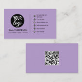 Zakelijke Logo Moderne minimalistische QR-code Paa Visitekaartje (Voorkant / Achterkant)