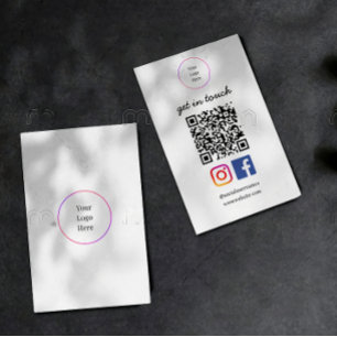 Zakelijke Logo Moderne QR Code Sociale Sjabloon Visitekaartje