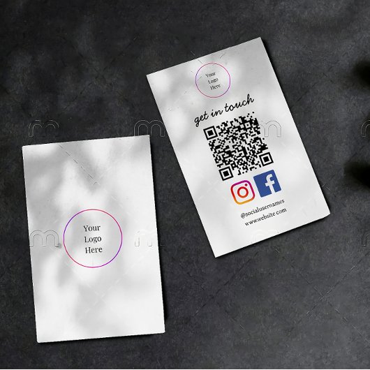Zakelijke Logo | Moderne QR Code Sociale Sjabloon Visitekaartje