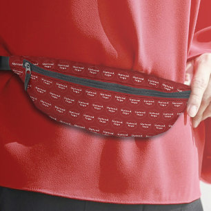 Zakelijke Logo Naadloze Patroon op Red Fanny Pack Heuptasje