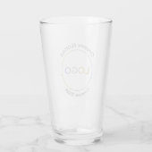 Zakelijke Logo Naam Slogan Minimalist Professional Glas (Achterkant)