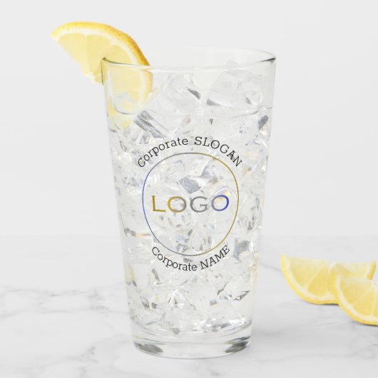 Zakelijke Logo Naam Slogan Minimalist Professional Glas (Voorkant ijs)