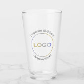 Zakelijke Logo Naam Slogan Minimalist Professional Glas (Voorkant)