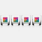 Zakelijke Logo Naam Tekst Moderne Sjabloon Set van Whisky Glas (Achterkant)