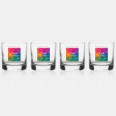 Zakelijke Logo Naam Tekst Moderne Sjabloon Set van Whisky Glas (Voorkant)