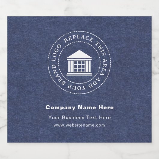 Zakelijke Logo | Naam | Website Sparkling Wijnetiket (Enkel label)