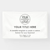 Zakelijke Logo | Navy Blue Professional 5'-banner Spandoek (Horizontaal)