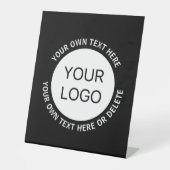 Zakelijke Logo of een Afbeelding en bewerkbare tek Reclamebord Met Voetstuk (Voorkant)