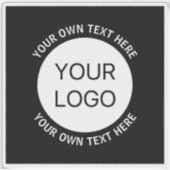 Zakelijke Logo of een Afbeelding en bewerkbare tek Sticker (Voorkant)