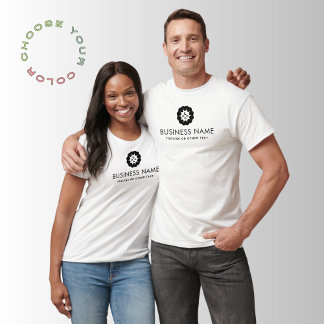 Zakelijke Logo of Icon + Naam Bedrijf Mannen Vrouw T-shirt