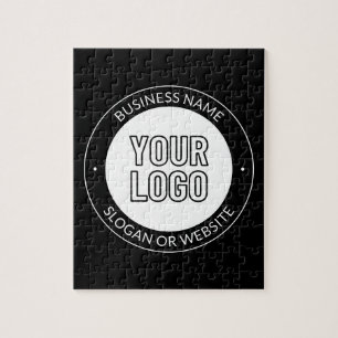 Zakelijke Logo of ontwerp & bewerkbare tekst Sjabl Legpuzzel