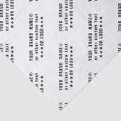 Zakelijke logo of zwarte tekst Bedrijf aangepaste Tissuepapier (Detail)