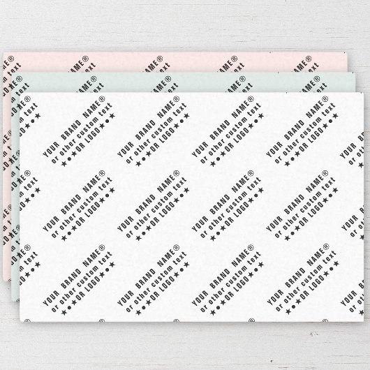 Zakelijke logo of zwarte tekst Bedrijf aangepaste Tissuepapier