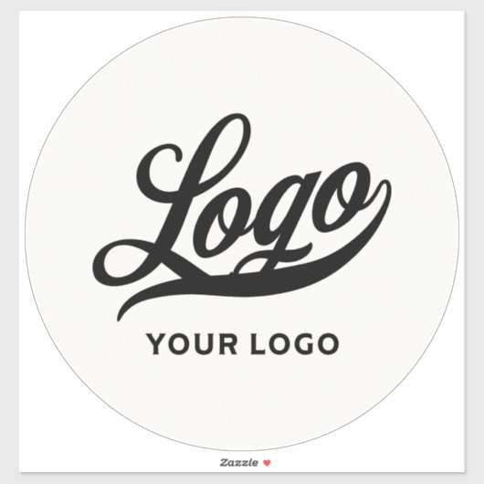 Zakelijke Logo op de witte ronddamper Sticker (Vel)