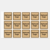 Zakelijke Logo op lichtbruin vierkant plaketiket Labels (Vel)