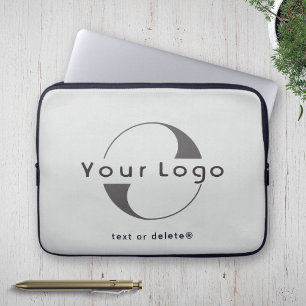 Zakelijke logo op Lichtgrijs, Schoon merk Bedrijf Laptop Sleeve