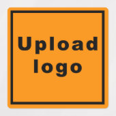 Zakelijke Logo op Oranje vierkant lijm Labels (Design 1)