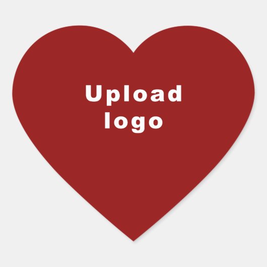Zakelijke Logo op Red Heart Shape Sticker (Voorkant)