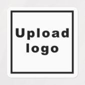 Zakelijke Logo op vierkante kleding label (Design 1)