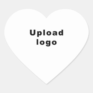 Zakelijke Logo op White Heart Shape Sticker