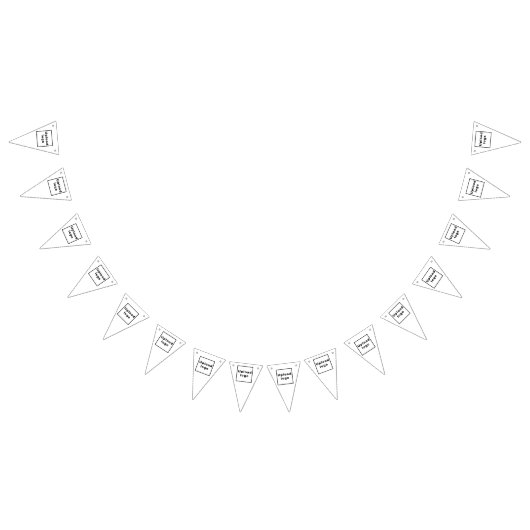 Zakelijke Logo op witte driehoek Bunting Banner (Alle)