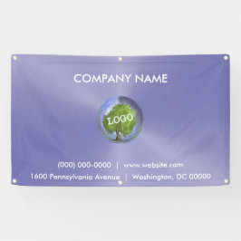 Zakelijke Logo Paarse Outdoor Spandoek