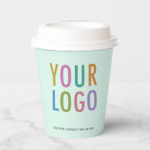 Zakelijke Logo Papieren Bekers Aangepaste Mint Gro
