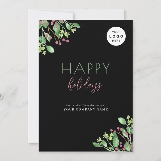Zakelijke LOGO Prettige feestdagen Feestdagenkaart (Voorkant)