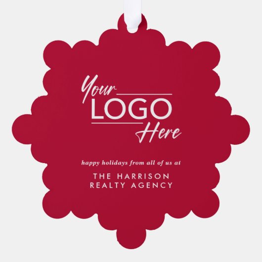 Zakelijke Logo Prettige feestdagen Pine Trees Ornament Kaart (Achterkant)