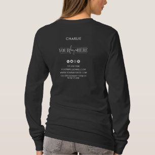 Zakelijke Logo Professional Minimalistisch zwart T-shirt