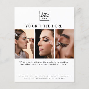 Zakelijke Logo Professionele Schoonheidssalon 3 Fo Flyer